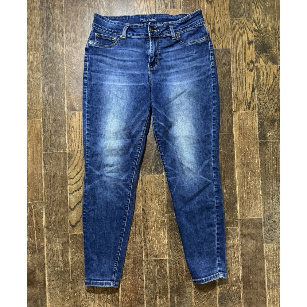 Maurices Jeans Women's Size M Short (29x26) Skinny Blue Ankle Denim Low Rise